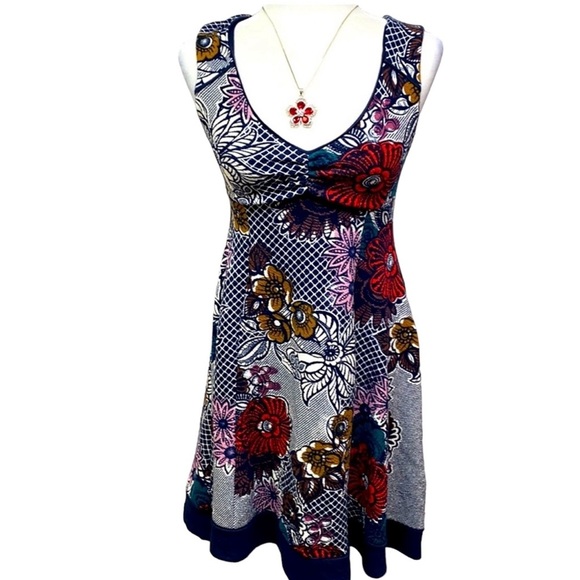 Anthro Maeve “Fairchild” Floral Cotton Flare Dress - Picture 2 of 6